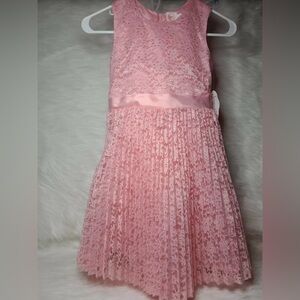 NWOT WonderNation SZ 7 Special Occasion Dress Bubble Gum Pink Lace STINKIN CUTE